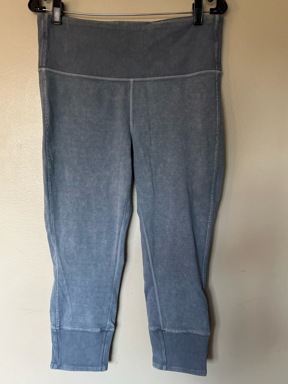 Lululemon Wunder Under Crop High-Rise 23" Rib Wash Moon Blue